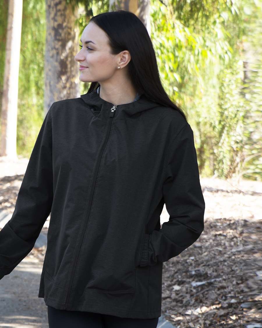 Made in USA 306-WBK Ladies' Full Zip Wind Jacket Wind Proof