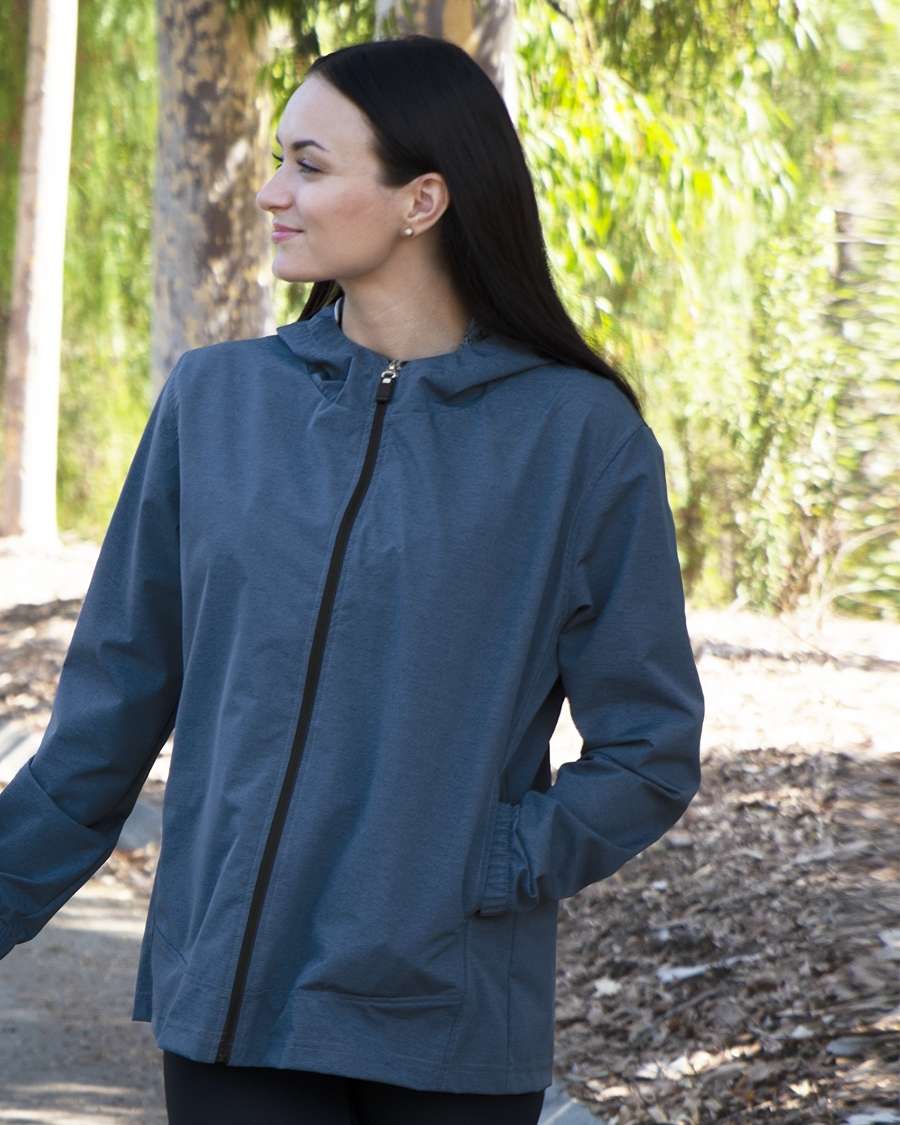Made in USA 306-WBK Ladies' Full Zip Wind Jacket Wind Proof