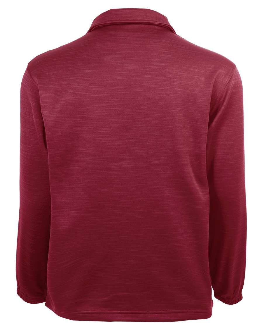 Red and Brown Striped 1/4 Zip Jacket