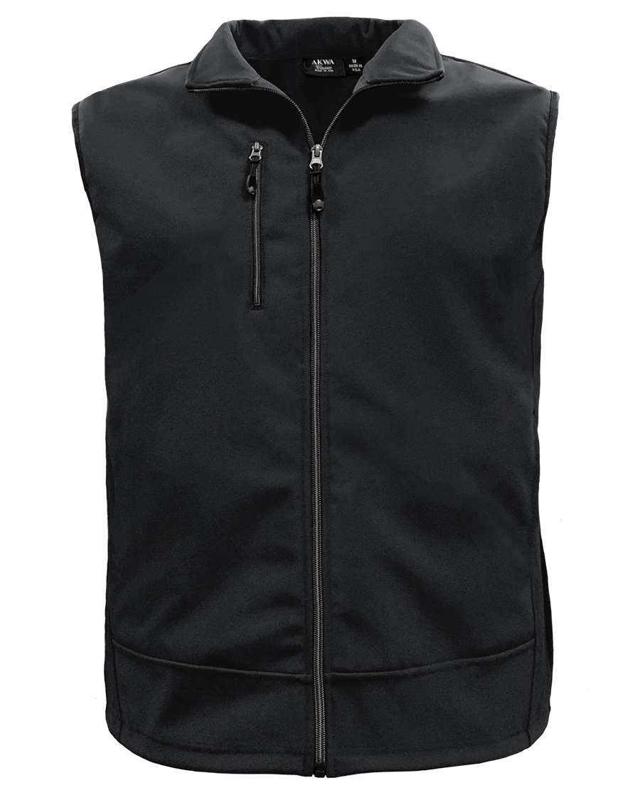 9529-S3F Men's 3 Layers Soft Shell Full Zip Vest