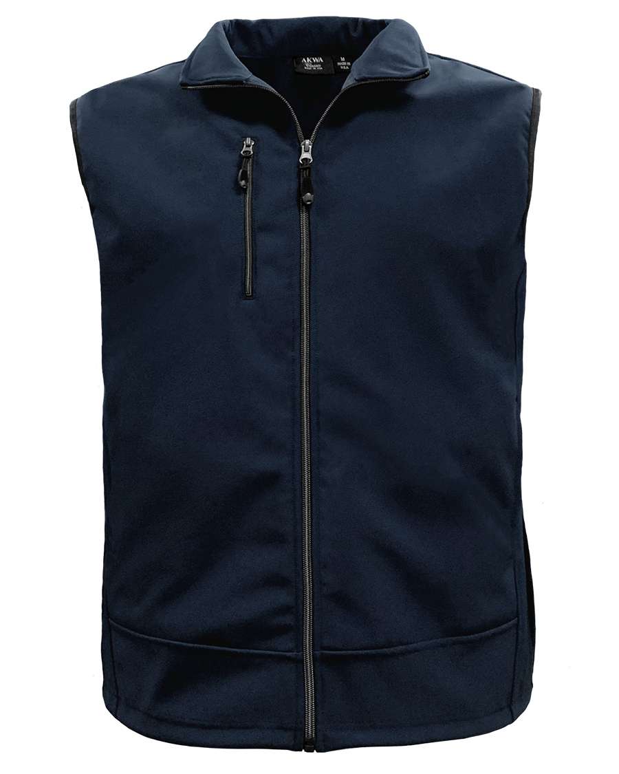9529-S3F Men's 3 Layers Soft Shell Full Zip Vest