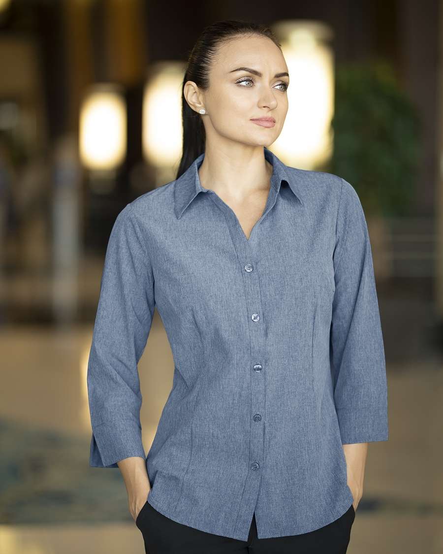 315 CBS Ladies Chambray 3 4 Dress Shirt