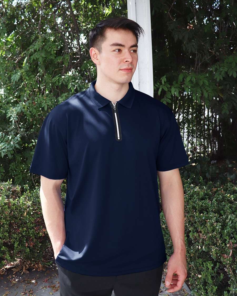 1442-AQD Men's Aqua-Dry 1/4 Zip Polo - PRODUCTS