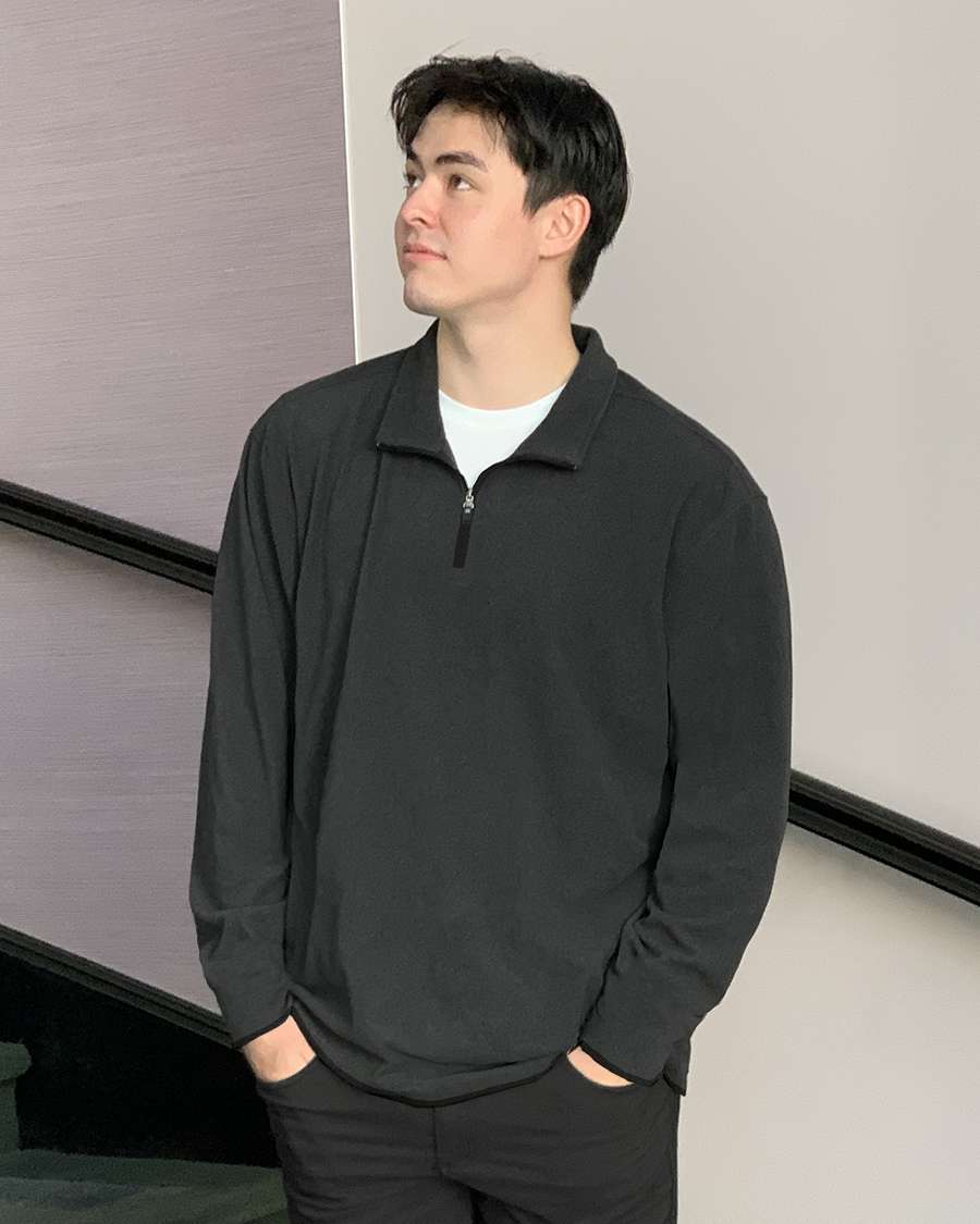 1755-VSF Men's Velour Fleece 1/4 Zip Pullover - FLEECE