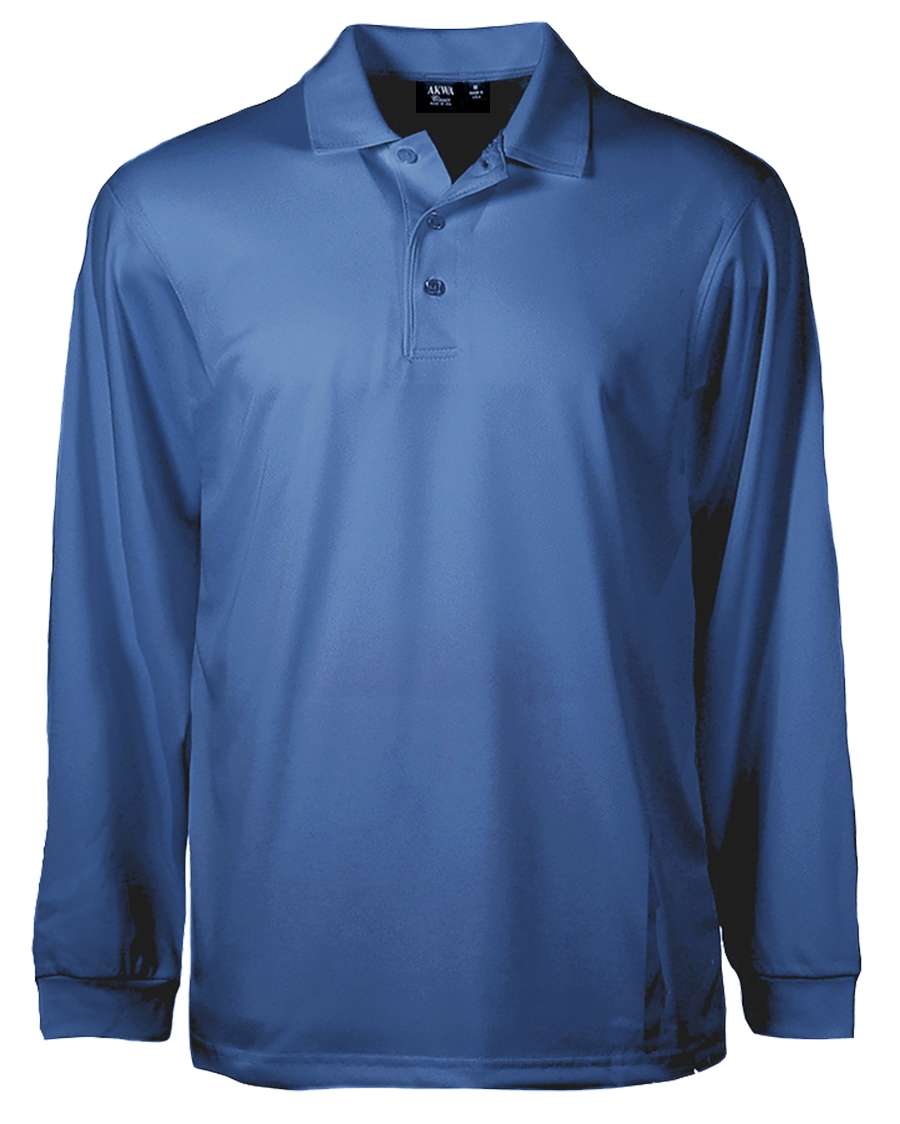 AKWA LS1342-AQD Men's Long Sleeve Polo