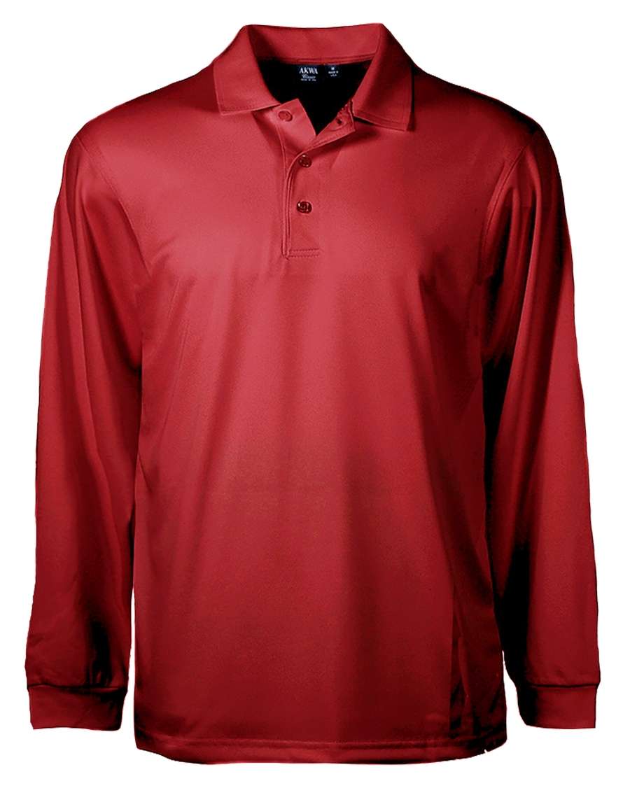 AKWA LS1342-AQD Men's Long Sleeve Polo
