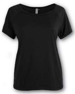 Women's Raglan Tee with Shoulder Mesh Panels