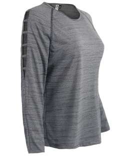 aflex Women's Long Sleeve with Open Shoulder Top