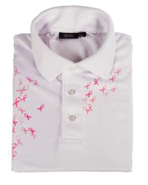  Made in USA Breast Cancer Awareness Men's Polo