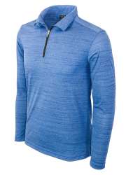 2480-TSJ Men's Tiger Stripe Jersey L/S 1/4 Zip Polo 