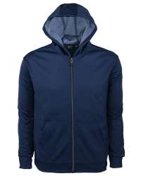 9737-BDI Men's Bonded Interlock Full Zip Hooded Jacket  