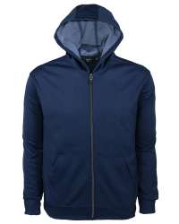 9737-BDI Unisex Bonded Interlock Full Zip Hooded Jacket  