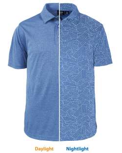 1313-DNR Men's Drop Needle Reflective Jersey Polo