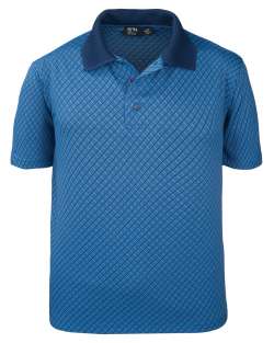 Made in USA Men's Polo Diamond Jacquard