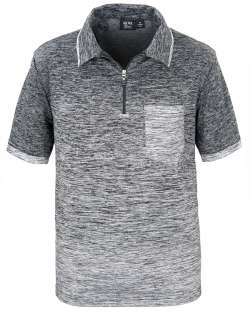 1481-OBJ Men's 1/4 Zip Ombre Polo