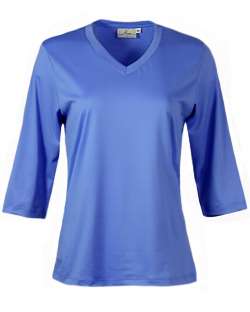 162-SPJ Ladies' 3/4 Sleeve V-Neck Tee