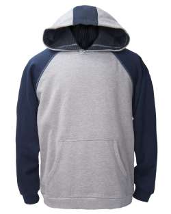 1737-CVC Unisex Cotton Polyester Fleece Two-Tone Raglan Pullover Hoodie