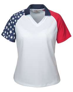 236-PTM Ladies' Patriotic Polo