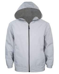 9306-WBK Men's Full Zip Hooded Wind Jacket