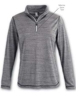 Made in USA Women's Quarter-Zip Top with Reflective Taping