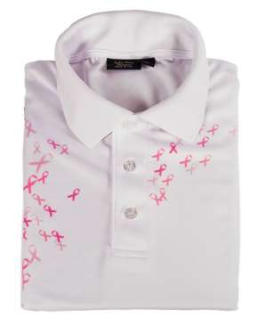  Made in USA Breast Cancer Awareness Men's Polo