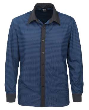 1628-DNC Men's Dress Shirt Drop Needle Check