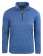 2480-TSJ Men's Long Sleeve Quarter Zip Polo Tiger Stripe Jersey