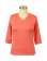 162-SPJ Ladies' 3/4 Sleeve V-Neck Tee