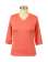 162-SPJ Ladies' 3/4 Sleeve V-Neck Tee