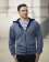 9738-BDI Unisex Bonded Interlock Full Zip Hooded Jacket