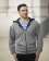 9738-BDI Men's Bonded Interlock Full Zip Hooded Jacket